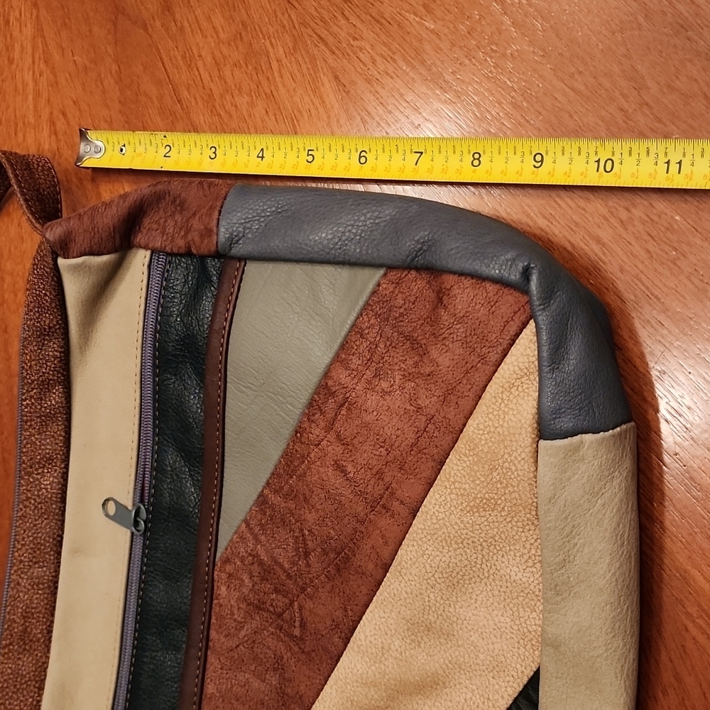 Made In Mexico Patchwork Leather Large Purse! Vin… - image 6